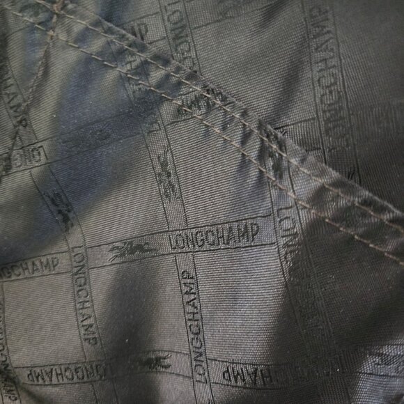 Longchamps Brown Pebbled Leather Top Handle Two Way Zip Satchel Crossbody - Picture 11 of 13